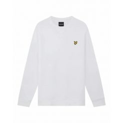 Bluza z okrągłym dekoltem Lyle & Scott. Białe bluzy damskie LYLE AND SCOTT, na zimę, bez wzorów, bez kaptura. W wyprzedaży za 279.55 zł.