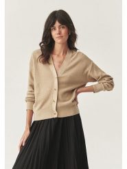 TATUUM Kardigan "Ponkoni" w kolorze beżowym rozmiar: XL. Brązowe kardigany damskie TATUUM, xl, bez wzorów, z bawełny. Za 97.51 zł.