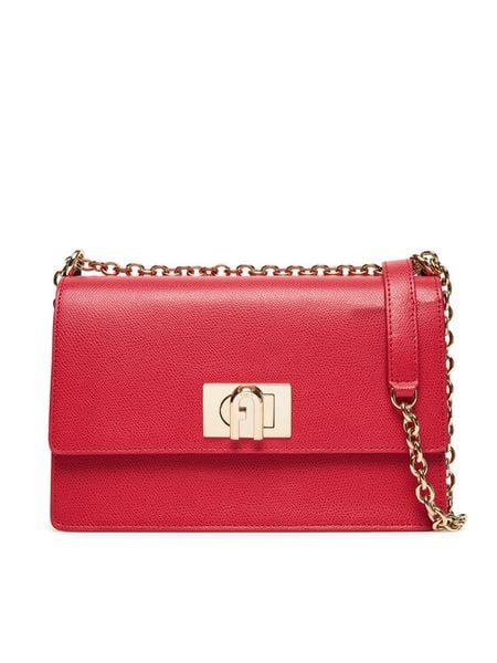 Furla Torebka BAFIACO ARE000 BG RUB00 Czerwony. Czerwone torebki wieczorowe damskie Furla, bez wzorów, ze skóry, bez dodatków. Za 969.00 zł.