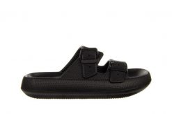 Klapki Laura Vita Nuon 08 Noir 202001, Czarny, Tworzywo - 35-36. Czarne klapki damskie LAURA VITA, bez wzorów, z materiału, bez obcasa, bez zapięcia. W wyprzedaży za 89.10 zł.