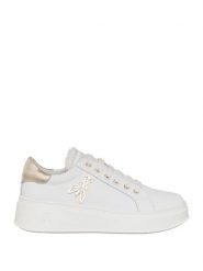 Patrizia Pepe Skórzane sneakersy w kolorze białym rozmiar: 41. Białe obuwie sportowe damskie Patrizia Pepe, bez zapięcia. Za 439.24 zł.