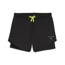 Damskie szorty PUMA x HYROX ULTRAWEAVE 2-in-1 PUMA Black. Czarne spodenki sportowe damskie Puma, xs, bez wzorów, z materiału, z standardowym stanem, na fitness i siłownię. Za 298.20 zł.