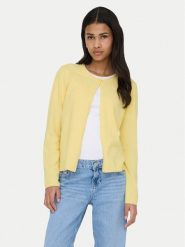 ONLY Kardigan Loyal 15371151 Żółty Regular Fit. Żółte kardigany damskie Only, m, bez wzorów, z syntetyku. Za 109.99 zł.