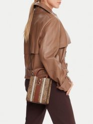 Guess Torebka Erenia Mini HWSO78 38750 Beżowy. Brązowe torebki klasyczne damskie Guess, ze skóry, bez dodatków. Za 339.99 zł.