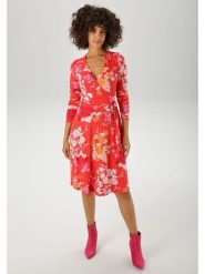 Aniston Sukienka w kolorze czerwonym rozmiar: 44. Czerwone sukienki damskie Aniston, bez wzorów, z wiskozy, bez ramiączek. Za 95.99 zł.