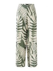 Oui Spodnie w kolorze zielono-białym rozmiar: 42. Zielone spodnie materiałowe damskie Oui, bez wzorów, z materiału. Za 260.99 zł.