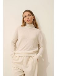 Just Cashmere Kaszmirowy golf "Loralia" w kolorze kremowym rozmiar: L. Brązowe golfy damskie Just Cashmere, l, bez wzorów, z kaszmiru, bez ramiączek. Za 313.32 zł.