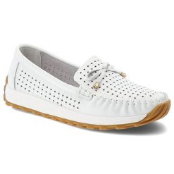 Półbuty damskie Artiker, cholewka ze skóry naturalnej pleciona struktura wsuwany fason, białe, 56C1851. Białe półbuty damskie Artiker, bez wzorów, ze skóry, bez obcasa, bez zapięcia. Za 199.00 zł.