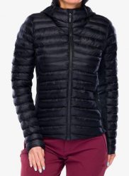 Kurtka ocieplana damska Rab Cirrus Flex Hoody. Czarne kurtki damskie RAB, l, bez wzorów, z polaru, bez kaptura. Za 753.49 zł.