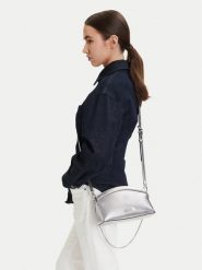 MICHAEL Michael Kors Torebka 30S6S13C5M Srebrny. Szare listonoszki damskie MICHAEL Michael Kors, bez wzorów, ze skóry, bez dodatków. Za 819.99 zł.