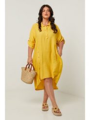 Curvy Lady Sukienka w kolorze żółtym rozmiar: 44/46. Żółte sukienki damskie Curvy Lady, bez wzorów, klasyczne, bez ramiączek. Za 149.31 zł.