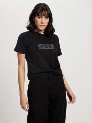 Cross Jeans Koszulka w kolorze czarnym rozmiar: S. Czarne bluzki damskie Cross Jeans, s, bez wzorów, z jeansu, bez kołnierzyka, bez ramiączek. Za 63.95 zł.