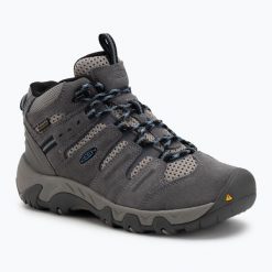 Buty trekkingowe damskie KEEN Headout Mid Waterproof. Szare obuwie trekkingowe damskie Keen, bez zapięcia. Za 449.99 zł.