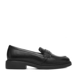 Mokasyny Lasocki. Czarne mokasyny damskie Lasocki, bez obcasa. Za 229.99 zł.