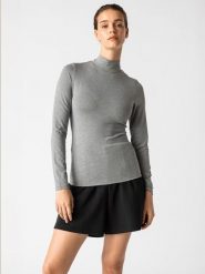 Les Lunes Koszulka "Noraa" w kolorze szarym rozmiar: XXS. Szare koszulki damskie Les Lunes, xxs, bez wzorów, bez kołnierzyka, bez ramiączek. Za 126.99 zł.