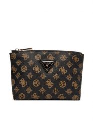 Guess Kosmetyczka TWHP74 52959 Czarny. Czarne kosmetyczki damskie Guess, z aplikacjami, ze skóry. Za 199.99 zł.