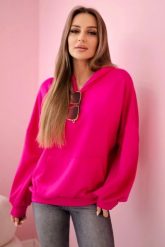 Bluza z kapturem masełko fuksja. Czerwone bluzy damskie KESI, l, bez wzorów, z elastanu, z kapturem. Za 204.91 zł.