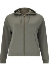 Damska bluza z kapturem zapinana na zamek Q Sportswear Tiamo. Szare bluzy damskie ENDURANCE Q, bez wzorów, z poliesteru, z kapturem. Za 338.45 zł.