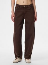 Pieces Dżinsy - Barrel fit - w kolorze brązowym rozmiar: W33/L30. Brązowe jeansy damskie Pieces. Za 109.95 zł.