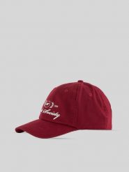 4F Czapka z daszkiem strapback damska - burgundowa S/M (58cm). Czerwone czapki z daszkiem damskie 4F, na lato, bez wzorów, z bawełny. Za 69.99 zł.