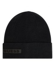 Guess Czapka AM9583 POL01 Czarny. Czarne czapki damskie Guess, na zimę, z aplikacjami, z wiskozy. Za 99.99 zł.
