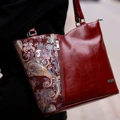 Shopperka skórzana DAN-A 706 bordo + tokio. Torebki klasyczne damskie DAN-A, ze skóry, bez dodatków. Za 379.99 zł.