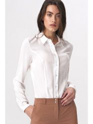 Nife Body-koszula w kolorze białym rozmiar: 34. Białe koszule damskie Nife, bez wzorów, bez kołnierzyka, bez ramiączek. Za 104.39 zł.