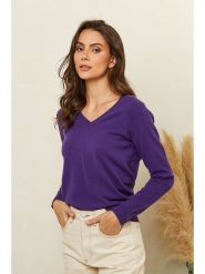 Soft Cashmere Sweter w kolorze fioletowym rozmiar: 36. Różowe swetry klasyczne damskie Soft Cashmere, z kaszmiru, bez kołnierzyka. Za 393.95 zł.