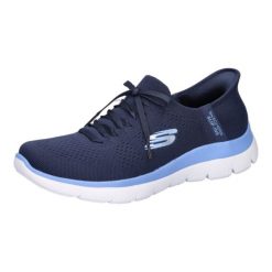 Buty sportowe Sneakersy damskie, Slip-Ins: Summits - New Daily. Niebieskie obuwie sportowe casual damskie Skechers, bez zapięcia, trekkingowe, Skechers Sport. Za 369.99 zł.