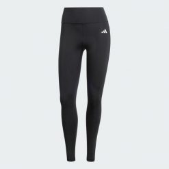 Długie legginsy Optimé Essentials Stash Pocket. Czarne legginsy damskie Adidas, l, bez wzorów, z elastanu. Za 199.00 zł.