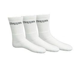 Skarpety Unisex Dla Dorosłych (zestaw 3 Sztuk). Białe skarpetki damskie Kappa, bez wzorów, z bawełny. Za 50.99 zł.