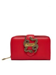 Just Cavalli Portfel 79RA5PA4 ZSA89 Czerwony. Czerwone portfele damskie Just Cavalli, bez wzorów, ze skóry. Za 319.99 zł.