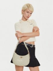PINKO Torebka Half Moon Mini Fl AI 24-25 PLTT 102790 A1YB Kremowy. Białe torebki klasyczne damskie Pinko, ze skóry, bez dodatków. Za 1,028.99 zł.