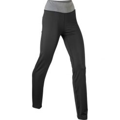 Spodnie sportowe ze stretchem, długie, Level 1 bonprix czarny. Czarne legginsy damskie bonprix, w paski. Za 79.99 zł.