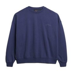 Bluza damska Superdry Essential Logo Gd. Fioletowe bluzy damskie Superdry, bez wzorów, bez kaptura. Za 284.00 zł.