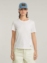 G-Star Koszulka w kolorze białym rozmiar: M. Białe bluzki damskie G-Star, m, bez wzorów, z bawełny, retro, bez kołnierzyka, bez ramiączek. Za 78.99 zł.