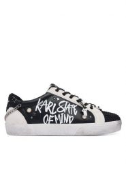 KARL LAGERFELD Sneakersy KL60116S Czarny. Czarne obuwie sportowe damskie KARL LAGERFELD, ze skóry, bez zapięcia, Adidas Advantage. Za 969.99 zł.