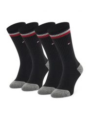 Tommy Hilfiger Skarpety długie 100001500 Czarny. Czarne skarpetki chłopięce Tommy Hilfiger, bez wzorów, z materiału. Za 39.99 zł.