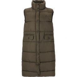 Długa kamizelka puchowa damska Whistler Amaretto. Czarne kamizelki damskie WHISTLER, bez wzorów, z puchu, bez kaptura. Za 297.50 zł.