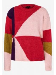 More & More Sweter w kolorze czerwono-jasnoróżowo-fioletowym rozmiar: 42. Czerwone swetry klasyczne damskie More & More, s, z materiału, bez kołnierzyka. Za 160.45 zł.
