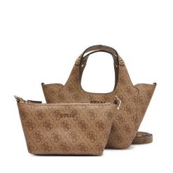 Torebka Guess. Brązowe torebki klasyczne damskie Guess, bez dodatków. Za 469.99 zł.