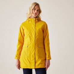 Sabinka Regatta damska trekkingowa kurtka parka przeciwdeszczowa. Brązowe parki damskie Regatta, l, bez kaptura. W wyprzedaży za 349.99 zł.