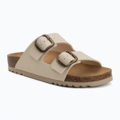 Klapki damskie Scholl Josephine. Brązowe klapki damskie Scholl, bez wzorów, z materiału, bez obcasa, bez zapięcia. Za 239.99 zł.
