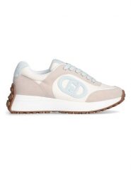 Liu Jo Skórzane sneakersy w kolorze kremowo-jasnoróżowym rozmiar: 35. Brązowe obuwie sportowe damskie Liu Jo, z materiału, bez zapięcia. Za 303.78 zł.