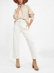 Milan Kiss Sweter w kolorze beżowym rozmiar: L. Brązowe swetry klasyczne damskie Milan Kiss, l, bez kołnierzyka. Za 227.31 zł.