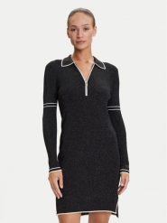 Liu Jo Sport Sukienka dzianinowa TF5028 MS49I Czarny Regular Fit. Czarne sukienki damskie Liu Jo Sport, bez wzorów, z dzianiny, sportowe, bez ramiączek. Za 519.99 zł.