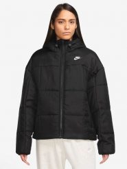 Nike Kurtka zimowa w kolorze czarnym rozmiar: L. Czarne kurtki damskie Nike, na zimę, l, bez wzorów, z puchu, bez kaptura. Za 527.10 zł.