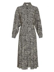 MOSS COPENHAGEN Sukienka "Amabella" w kolorze beżowo-czarnym rozmiar: M. Brązowe sukienki damskie Moss Copenhagen, bez wzorów, z wiskozy, klasyczne, bez ramiączek. Za 219.60 zł.