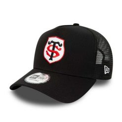 Czapka trucker Stade Toulousain Team Logo. Czarne czapki z daszkiem damskie New Era, bez wzorów, z materiału. Za 180.00 zł.