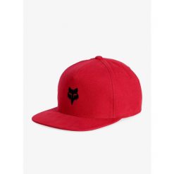 Czapka z daszkiem Fox Head Snapback Hat. Czerwone czapki z daszkiem damskie FOX, bez wzorów. Za 131.99 zł.